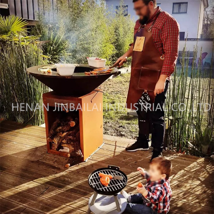 Outdoor Corten Steel European BBQ Grill