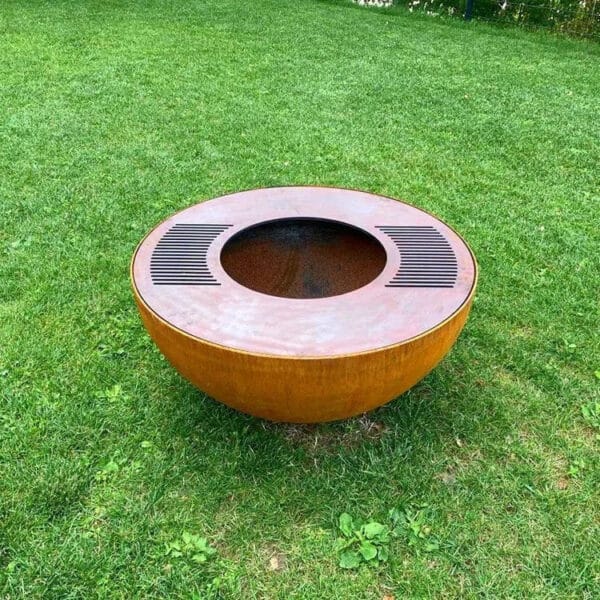 Corten Steel Barbecue Grill - imagine 3