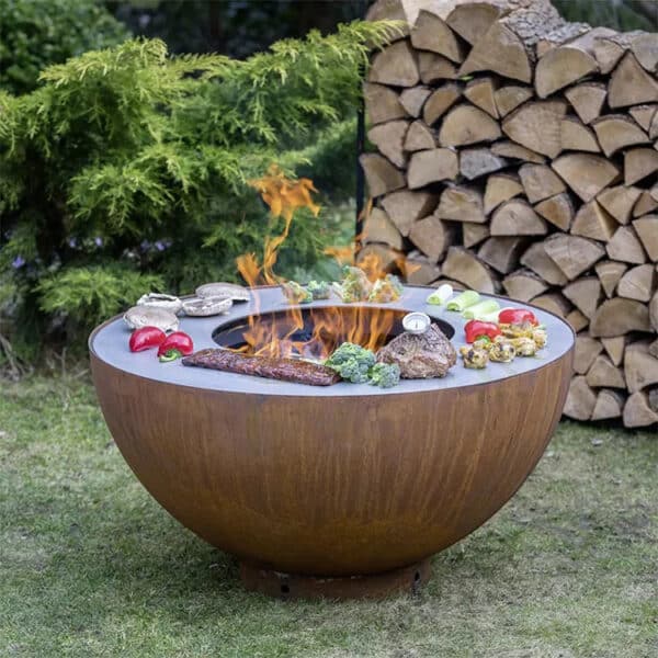 Corten Steel Barbecue Grill - imagine 2