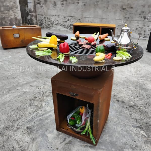 Hot Sale Heavy Duty Corten Steel BBQ Fire Pit