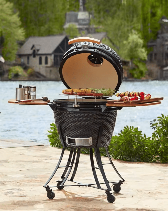 Green Egg Outdoor Kitchen Charcoal Kamado Bbq Grill
