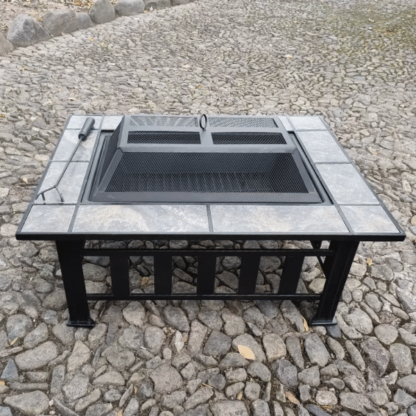 Dropshipping Fire Pit Table Square Metal Firepit