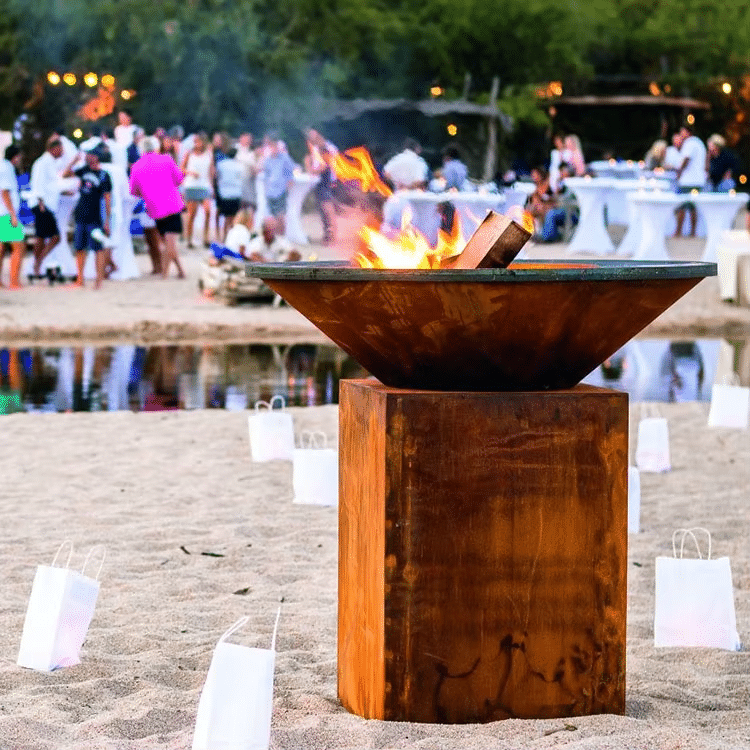 Garden Corten Steel Bbq Fire Pit
