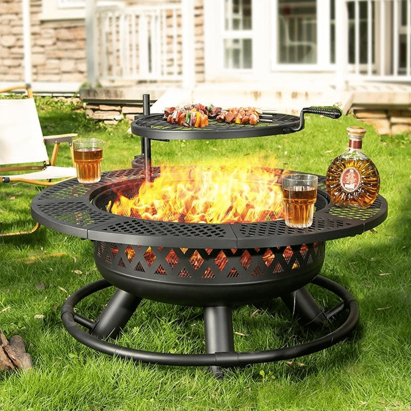 Multi-Functional Steel BBQ Table