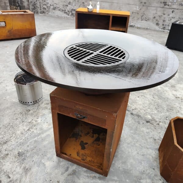 Wood Charcoal Circular BBQ Grill Fire Pit