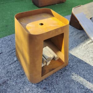 Garden Outdoor Garden Rust Corten Bbq Grill