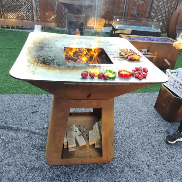 Custom Rusty Red Durable Metal BBQ Grills