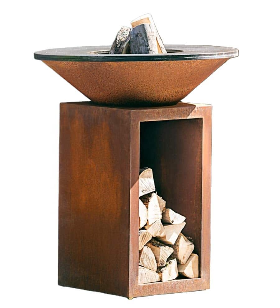 Corten Steel Metal Fire Table for Bbq Outdoor