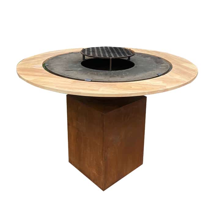 Corten Steel Barbecue Grill Plancha Garden