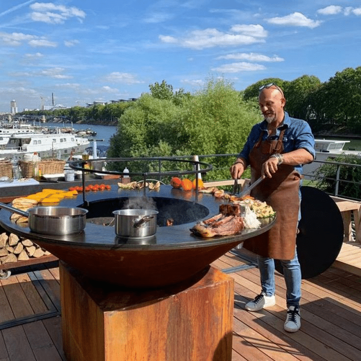 Outdoor Corten Steel Fire Pit Rust BBQ Garden Iron Fire Pit