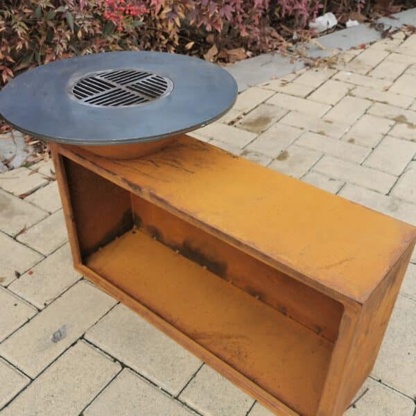 Custom Heavy-Duty Corten Steel BBQ Grill - Image 4