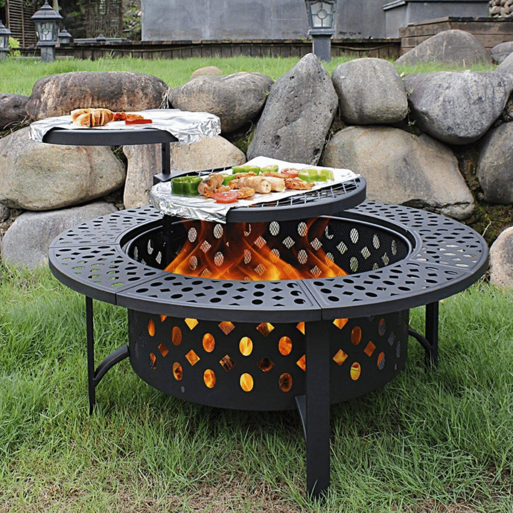 Fire Pit with Grill Grate