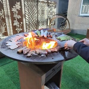 corten steel bbq cooking grills