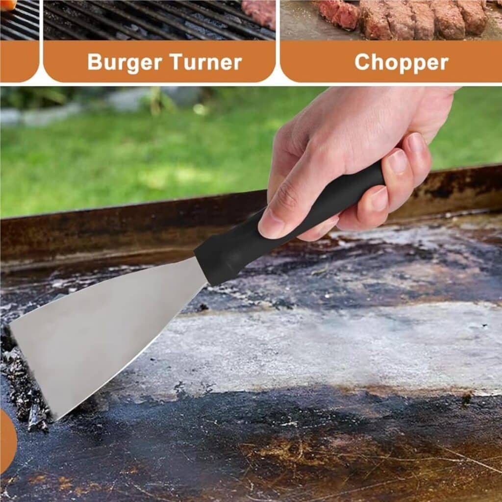 stainless steel BBQ spatula set